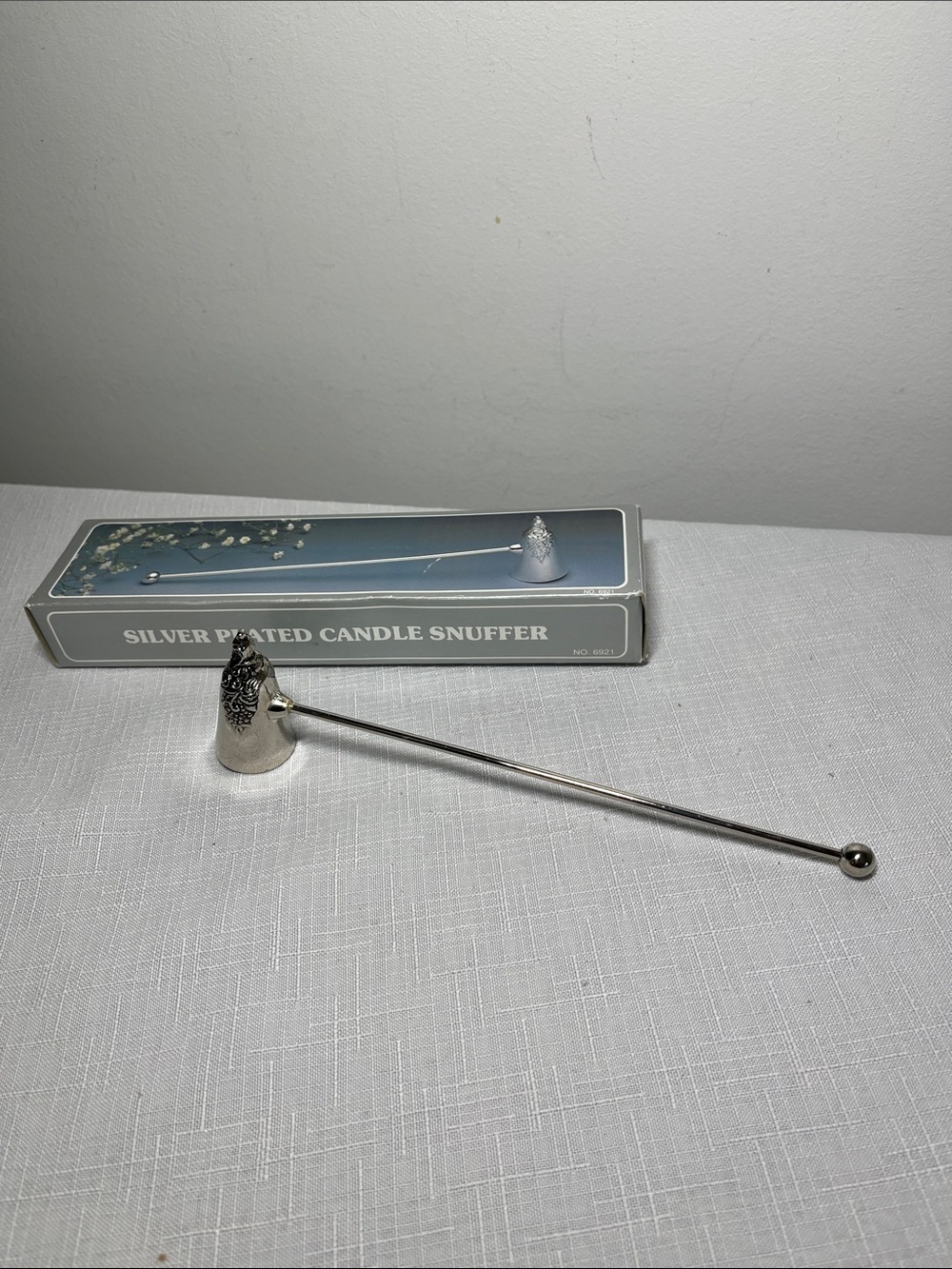 Vintage Silver Plated Candle Snuffer - Decorative Bell Top